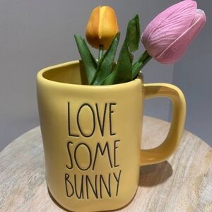 Rae Dunn Yellow "Love Some Bunny" Ceramic Mug